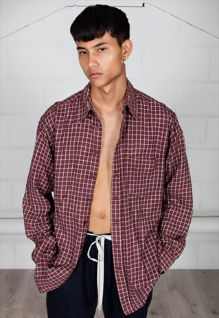VINTAGE SQUARES RETRO FLANNEL UNISEX SHIRT