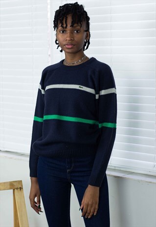 VINTAGE LACOSTE SWEATSHIRT JUMPER LOGO 90S X 14