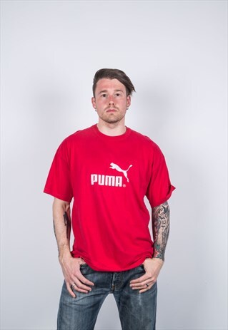 VINTAGE 1990S BLACK PUMA T-SHIRT