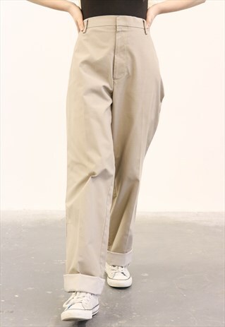 DOCKERS VINTAGE 1980S BEIGE TROUSERS