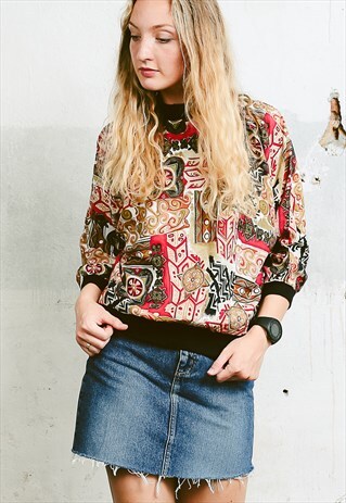 VINTAGE 90S DENIM CUTOFF MINI SKIRT