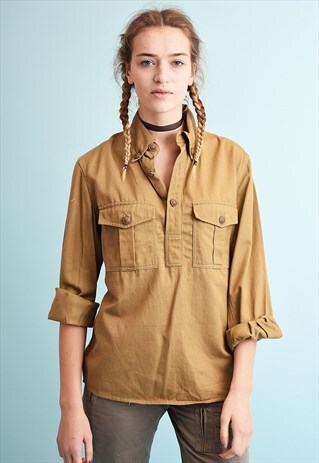 80'S RETRO MILITARY STYLE MINIMALIST SHIRT