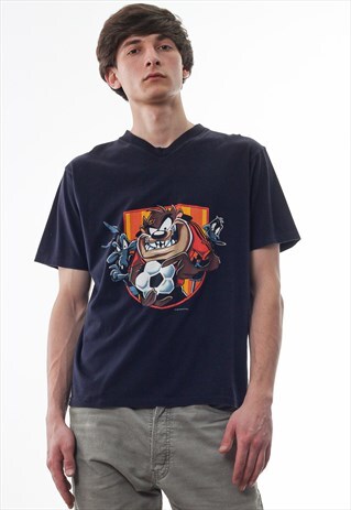VINTAGE WARNER BROS TAZ-MANIA 1997 GRAPHIC TEE 90S BLACK