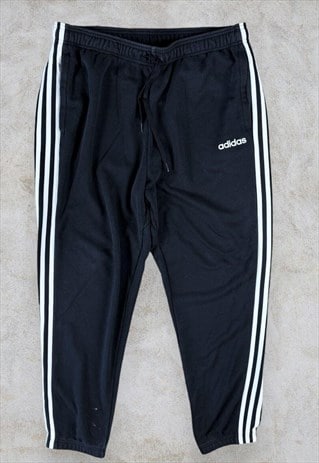 Black Adidas Joggers Sweatpants Striped Men's XL