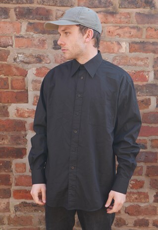 VINTAGE YSL SHIRT IN BLACK WITH LOGO