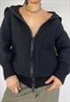 Vintage Cop Copine Jumper Jacket Y2k Chunky Double Zip Knit