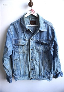 Vintage Lee Denim Jacket Grunge Oversize Western Jean Top