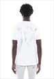 SHORT SLEEVE CREW NECK TEE  "XX" IN WHITE