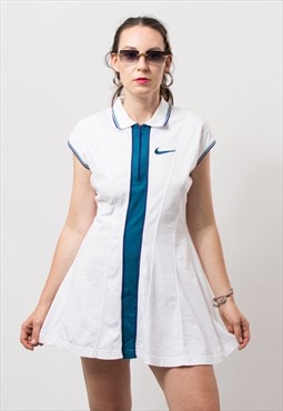 NIKE tennis dress Vintage 90's mini white women size M