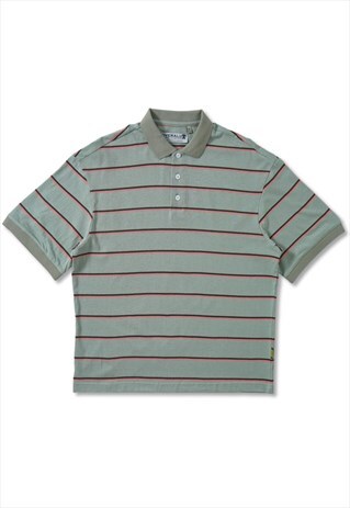 KALODIS VINTAGE LOOSE OVERSIZE STRIPED POLO SHIRT