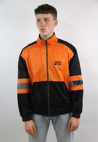 VINTAGE 90'S ORANGE PATTERNED SPORTS JACKET
