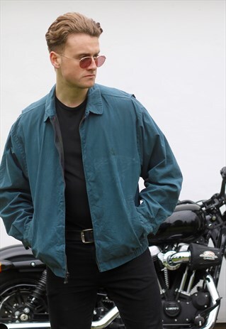 NAUTICA USA GLAUCOUS BLUE VINTAGE HARRINGTON JACKET