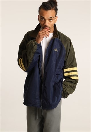 VINTAGE ADIDAS LIGHTWEIGHT FESTIVAL FLEECE LINED JACKET