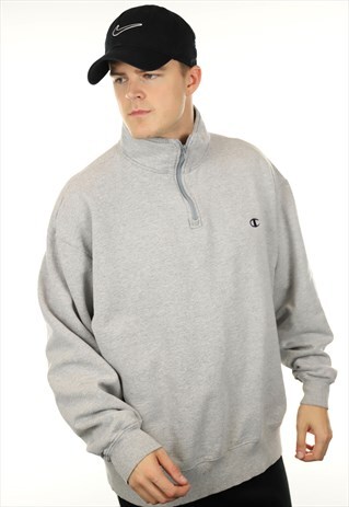 VINTAGE CHAMPION USA 1/4 ZIP SWEATSHIRT JUMPER
