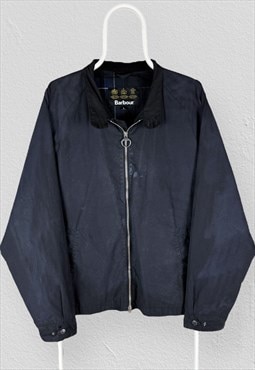 Barbour Ender Wax Waterproof Navy 4oz Jacket Coat Size Large