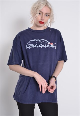 VINTAGE NEW ENGLAND PATRIOTS T-SHIRT BLUE