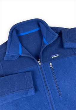 Patagonia Vintage Y2K Blue full zip fleece zip pockets 