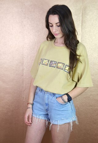 90S VINTAGE BROWN AUSTRALIA PRINTED T SHIRT