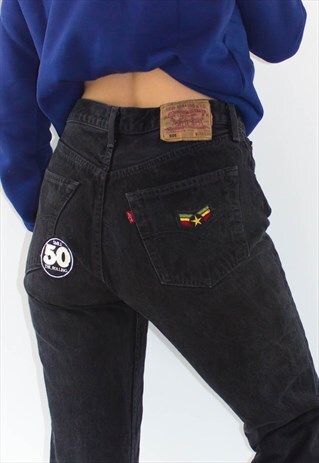 VINTAGE EMBROIDERED 501 BUTTON FLY JEANS