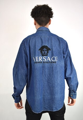 VINTAGE 90'S VERSACE DENIM SHIRT
