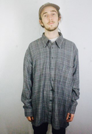 VINTAGE CHECK FLANNEL SHIRT