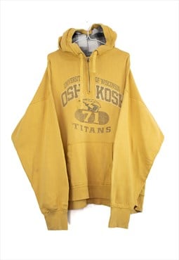 Vintage University of Wisconsin Hoodie in Yellow XXL