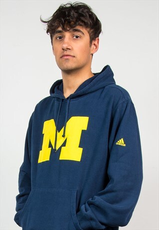 ADIDAS HOODIE SWEATSHIRT HOODED MICHIGAN WOLVERINES