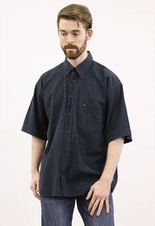 TOMMY HILFIGER VINTAGE 1990S BLACK SHIRT