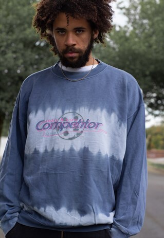 VINTAGE 90S MAUI AND SONS TIE DYE SWEATSHIRT IN OFF GREEN