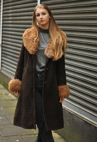 VINTAGE 70'S PENNY LANE SUEDE SHEEPKIN COAT