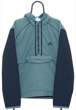 Vintage Adidas Blue Pullover Jacket Mens
