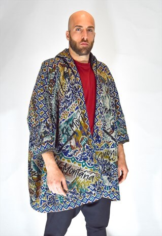 MISSONI CAPE MULTICOLOR COAT CASUAL STYLE