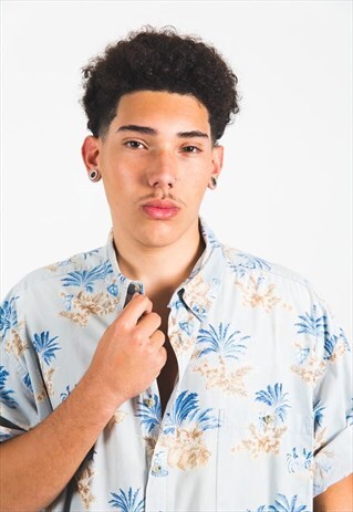 VINTAGE 80S HAWAIIAN SHORT SLEEVE SHIRT / S3178