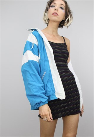 VINTAGE 80S 90S OVERSIZED FESTIVAL SHELL JACKET
