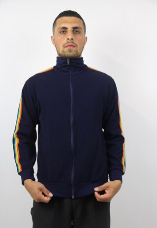 VINTAGE NAVY TRACK TOP