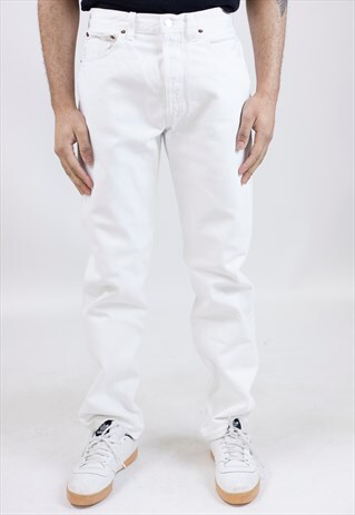 VINTAGE 90S LEVI'S WHITE 501 JEANS