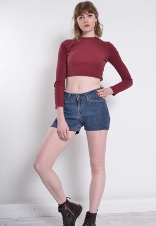 VINTAGE LEVI'S DENIM SHORTS BLUE 28"