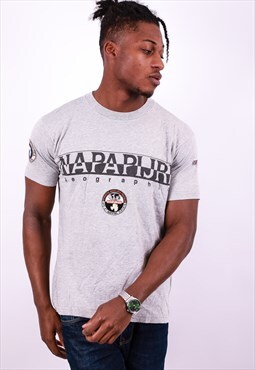 Vintage Napapijri  T-Shirt in Grey