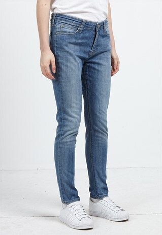 VINTAGE BLUE LEE SKINNY FIT DENIM JEANS