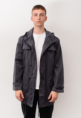 GERMAN PARKA VTG MENS XS ARMY MILITARY UK 36 JACKET RAINCOAT