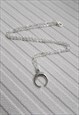 DOUBLE HORN/ CRESCENT MOON NECKLACE - SILVER NECKALCE