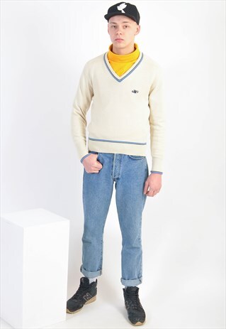 VINTAGE 90'S V NECK JUMPER