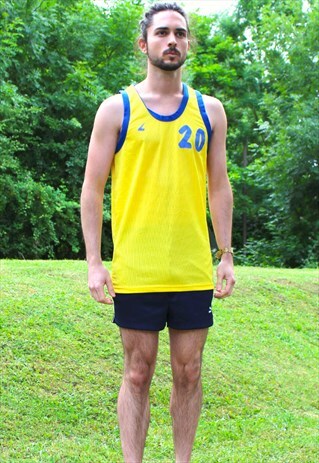 VINTAGE 90S BASKETBALL JERSEY SPORTS VEST SMALL GYM FESTIVAL