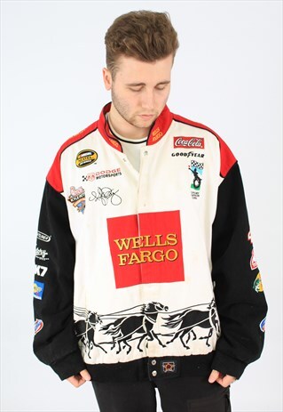NASCAR 90S VINTAGE LOGO SPONSORSHIP SPORTS RACING JACKET