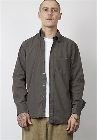 VINTAGE 90'S LACOSTE DARK GREY SHIRT