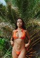 TRIANGLE BIKINI BOTTOM WITH DOUBLE KNOTS IN ORANGE