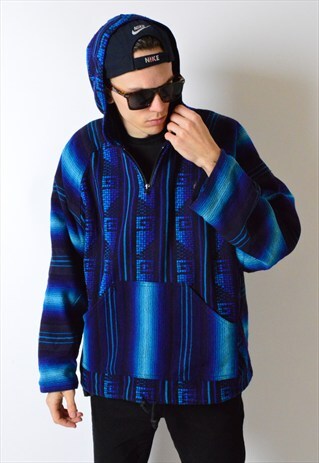VINTAGE 90S STRIPED AZTEC BAJA HOODIE