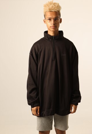 VINTAGE REEBOK EMBROIDERED LOGO 1/4 ZIP SWEATSHIRT