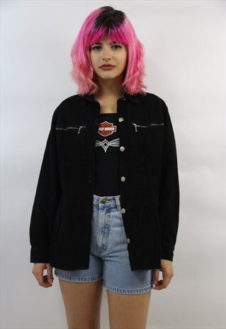 VINTAGE 90'S BLACK CORD JACKET