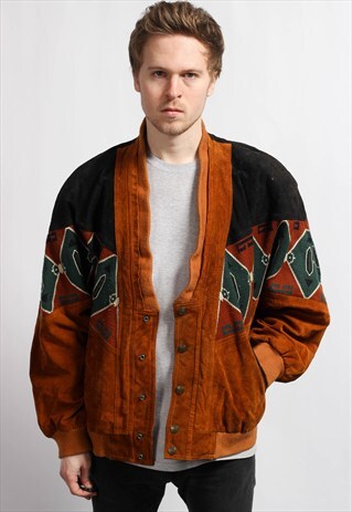 VINTAGE SUEDE AZTEC JACKET